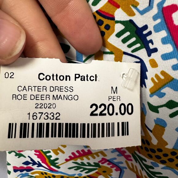 NWT Persifor Multi Color Roe Deer Short Sleeve Carter Dress Womens Medium - Picture 7 of 9